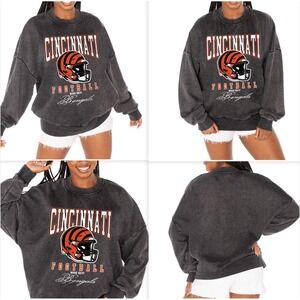 NFL Cincinnati Bengals Gameday Couture Crewneck Sweatshirt‎ Size L Vintage Wash